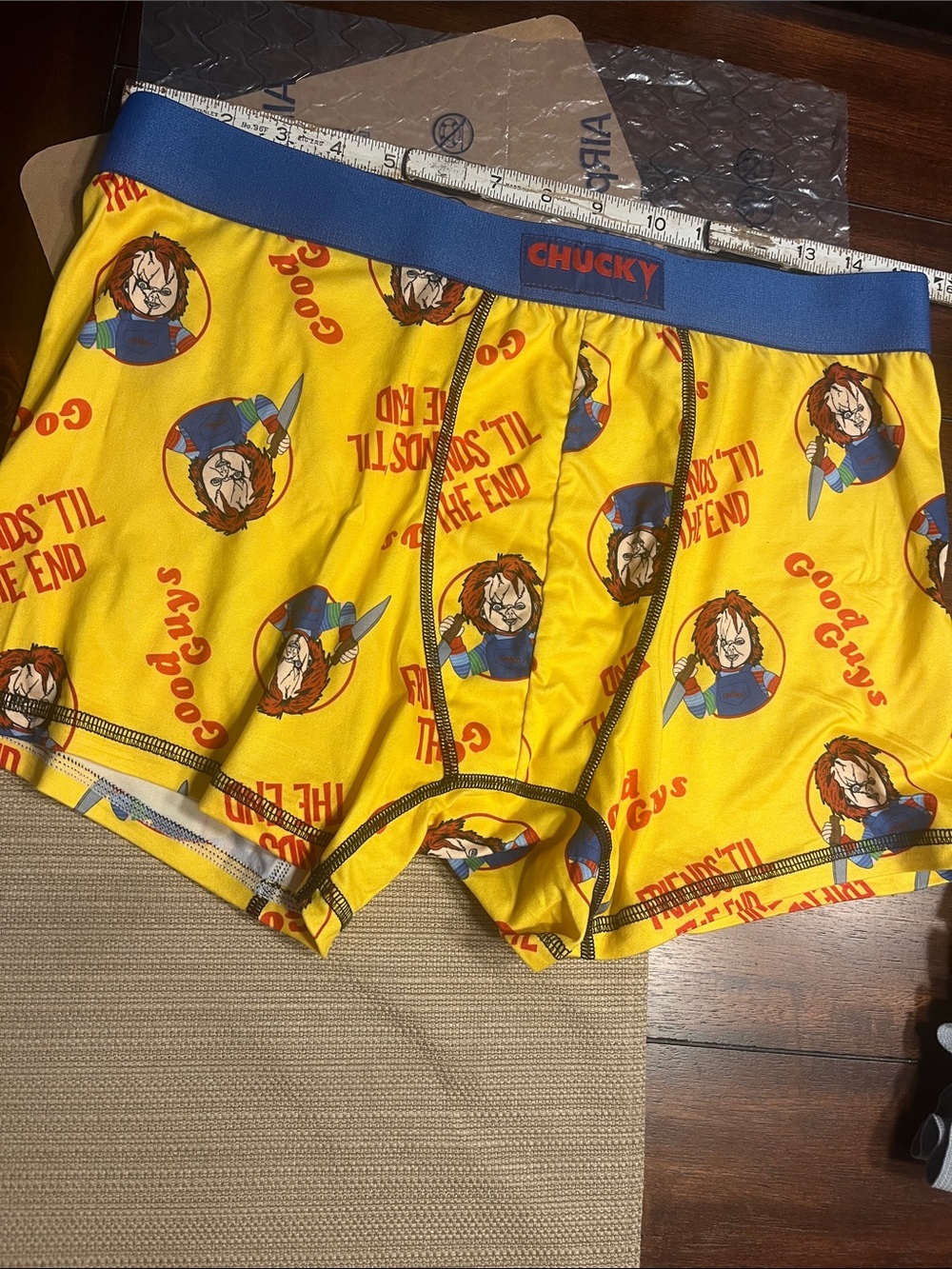 .13. Chucky Yellow Graphic Boxer Briefs - Licensed Men’s Underwear xl